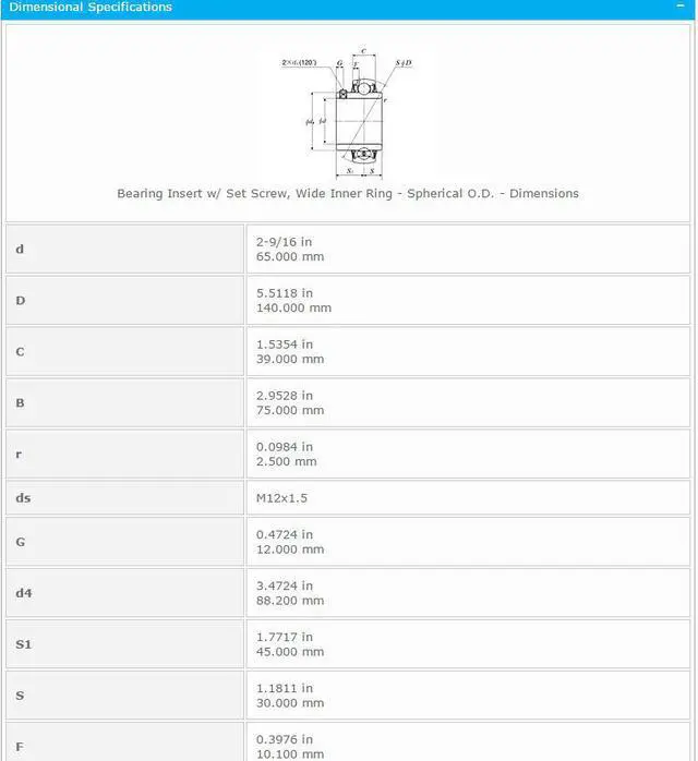 Alt view image 3 of 4 - NTN UC313D1 Insert Bearing 65x140x39mm
