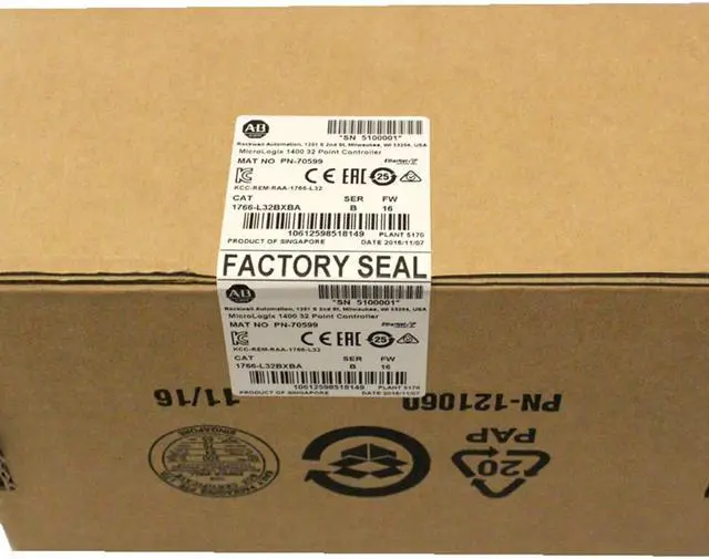 Main image of Allen Bradley 1766-L32BXBA MicroLogix 1400 Catalog PLC Module Factory Sealed