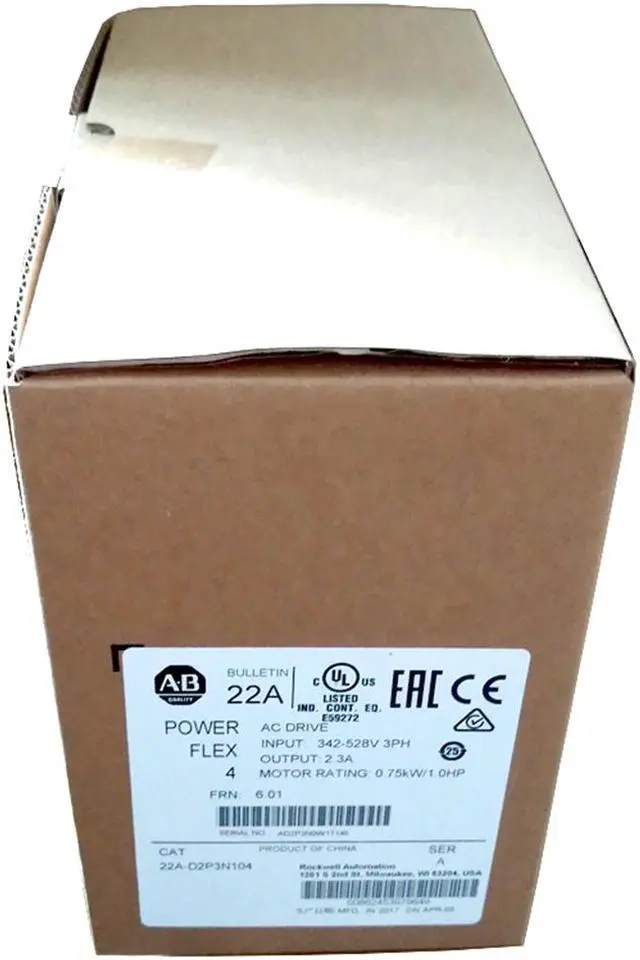 Alt view image 2 of 2 - Allen Bradley AB 22A-D2P3N104 POWERFLEX 4 CAT Factory Sealed