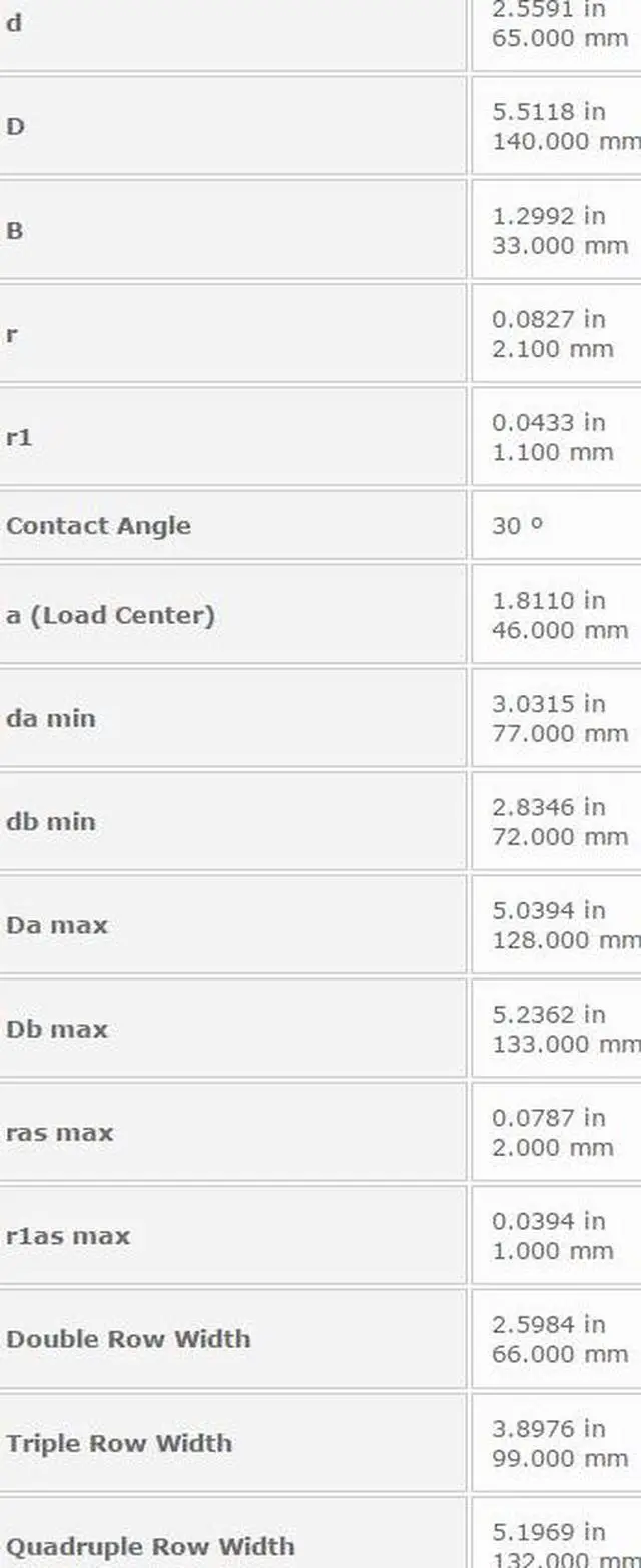 Alt view image 2 of 5 - NTN 7313 Angular Contact Ball Bearing 65x140x33mm