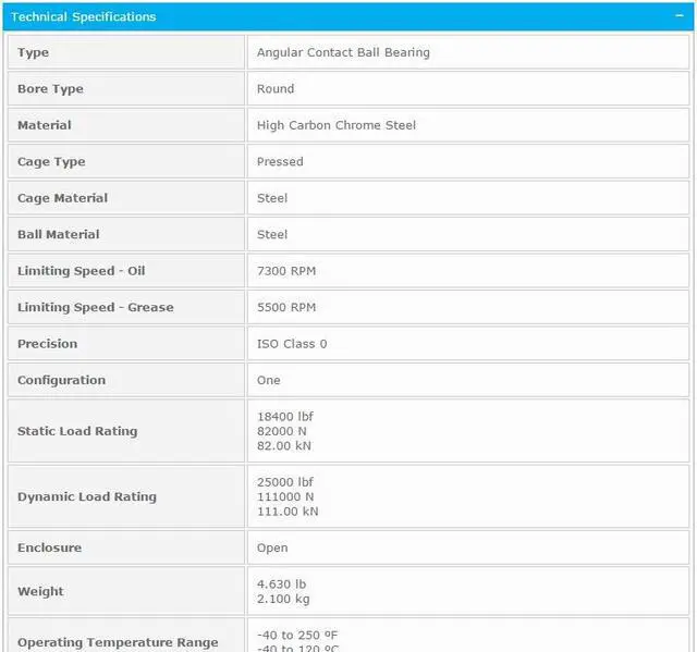 Alt view image 3 of 5 - NTN 7313 Angular Contact Ball Bearing 65x140x33mm