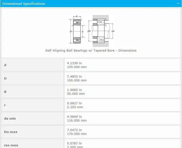 Alt view image 3 of 5 - NTN 2221K Self Aligning Ball Bearing 105x190x50mm