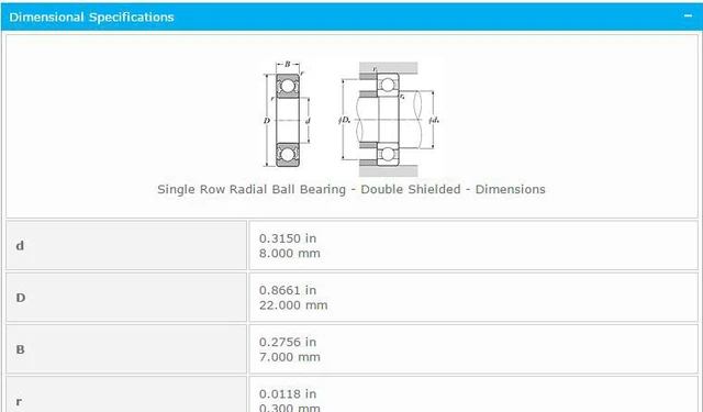 Alt view image 3 of 5 - NTN 608 ZZ Deep Groove Ball Bearings 8x22x7mm