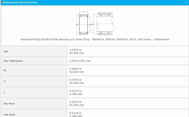 Alt view image 2 of 5 - NTN NK 43/20R Needle Roller Bearing 43x53x20mm