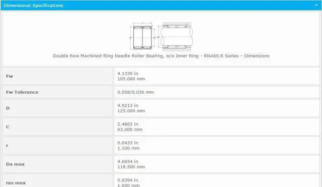 Alt view image 3 of 5 - NTN RNA 6918R Needle Roller Bearing 105x125x63mm