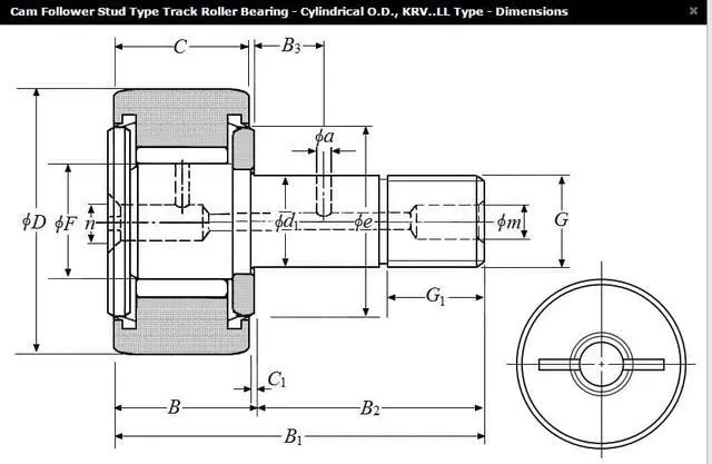 Alt view image 4 of 5 - NTN KRV90XLL Cam Follower Track Roller Bearing 100x63x90mm