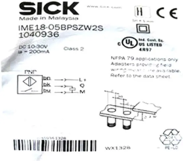 Main image of SICK IME18-05BPSZW2S Inductive proximity sensors ,PNP,New