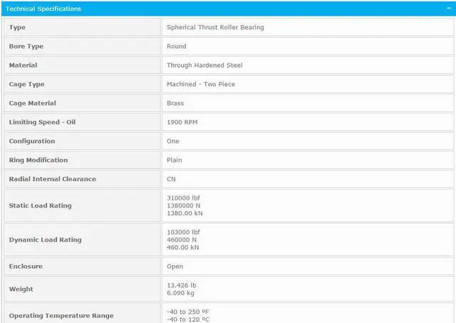 Alt view image 3 of 5 - NTN 29416 Spherical Roller Thrust Bearings 80x170x162mm