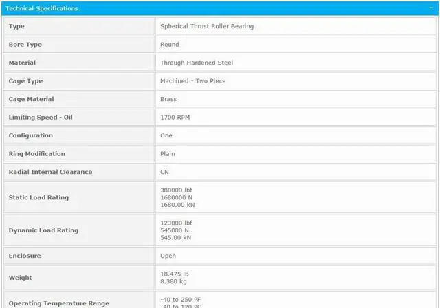 Alt view image 2 of 5 - NTN 29418 Spherical Roller Thrust Bearings 90x190x180mm
