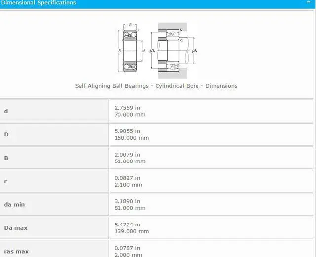 Alt view image 2 of 5 - NTN 2314 Self Aligning Ball Bearings 70x150x51mm