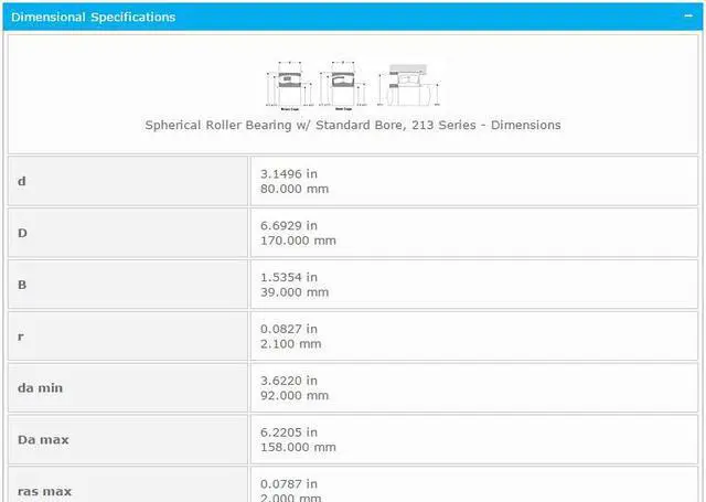 Alt view image 2 of 6 - NTN 21316 Spherical Roller Bearing 80x170x39mm