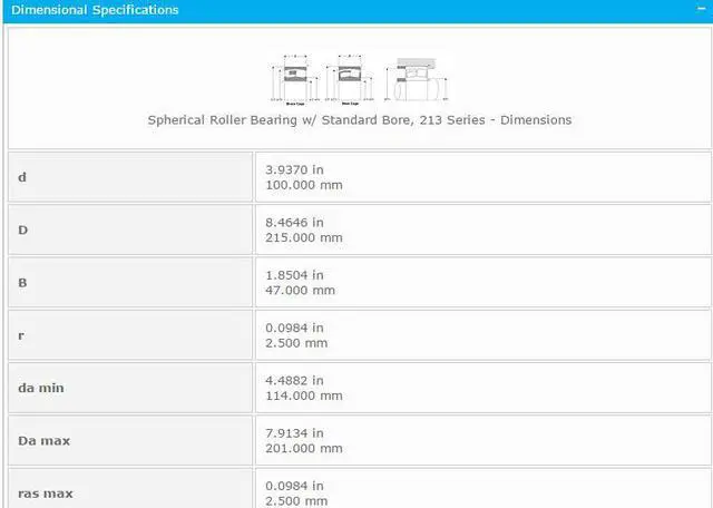 Alt view image 2 of 6 - NTN 21320 Spherical Roller Bearing 100x215x47mm
