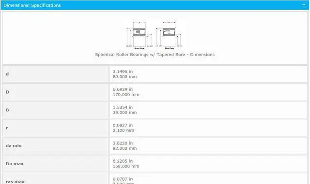 Alt view image 3 of 6 - NTN 21316 K Spherical Roller Bearing 80x170x39mm