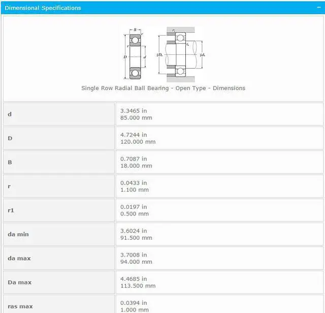 Alt view image 2 of 6 - NTN 6917 Single Row Radial Ball Bearing - Open Type  85x120x18mm