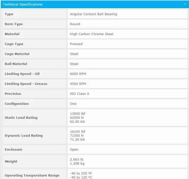 Alt view image 2 of 5 - NTN 7215B Single Angular Contact Ball Bearings - Open Type 75x130x25mm