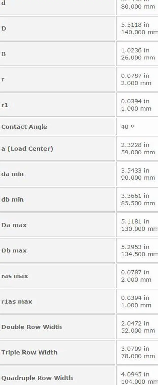 Alt view image 3 of 5 - NTN 7216B Single Angular Contact Ball Bearings - Open Type 80x140x26mm