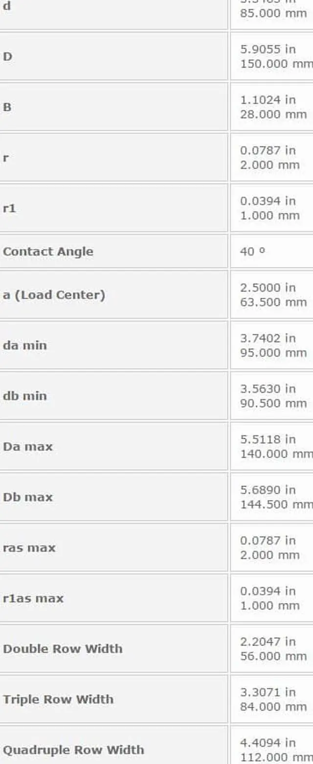 Alt view image 2 of 5 - NTN 7217B Single Angular Contact Ball Bearings - Open Type 85x150x28mm