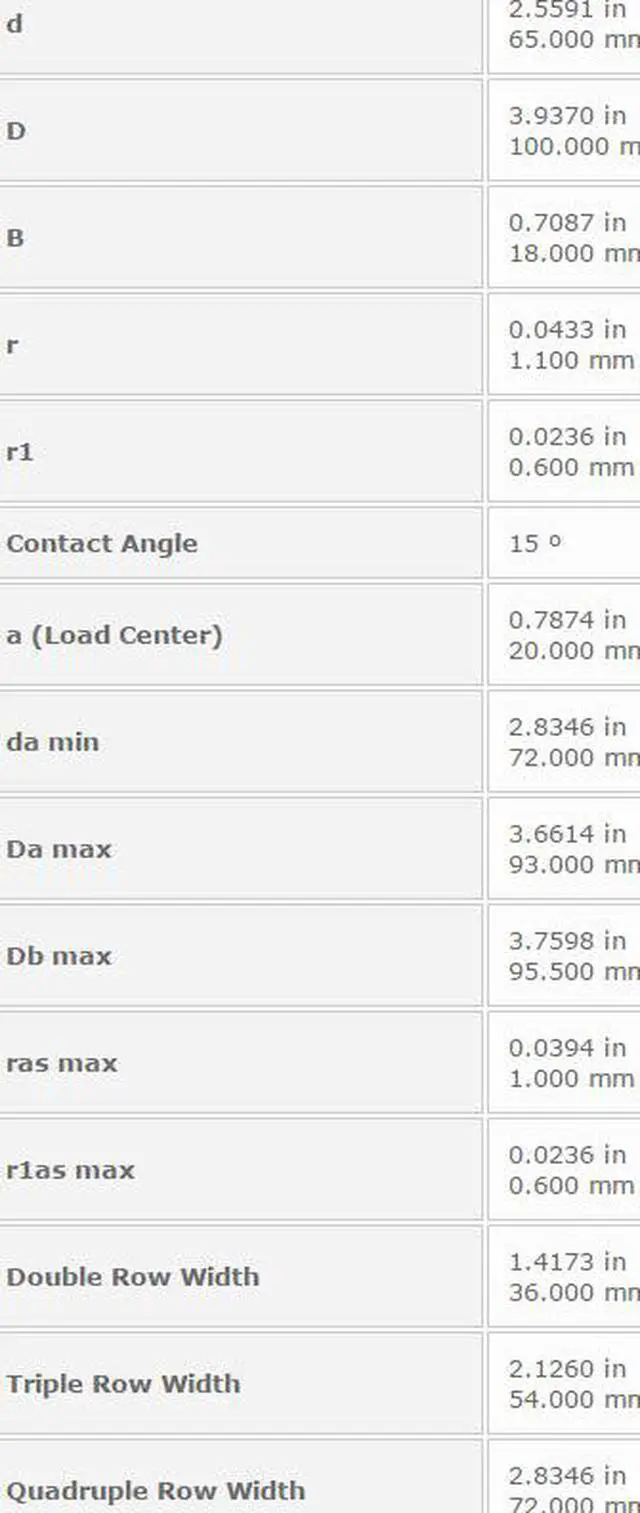 Alt view image 3 of 4 - NTN 7013C Single Angular Contact Ball Bearings 65x100x18mm