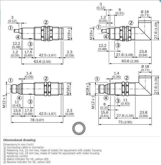 Alt view image 2 of 2 - SICK VS/VE18-3P3440 Through-beam photoelectric sensor ,PNP,New