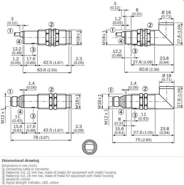 Alt view image 2 of 2 - SICK  VTF18-3F1412 Photoelectric proximity sensor PNP,New