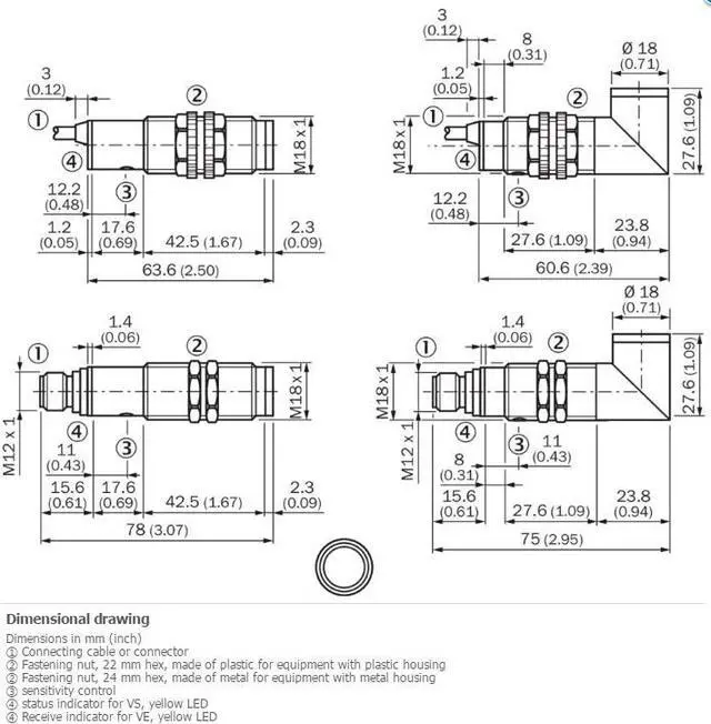 Alt view image 2 of 2 - SICK VS/VE18-4N3840 Through-beam photoelectric sensor NPN New