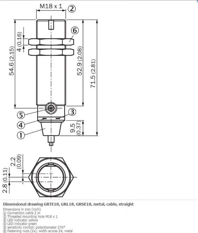 Alt view image 2 of 4 - SICK GRTE18-P1112 Cylindrical photoelectric sensors  ,PNP,New