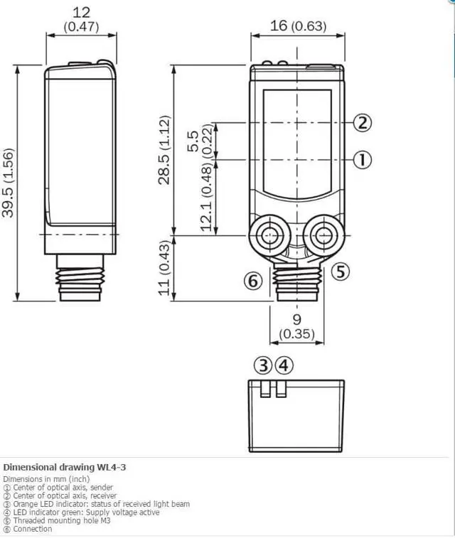 Alt view image 2 of 3 - SICK WL4-3P3030S32  Photoelectric retro-reflective sensor  ,PNP,New