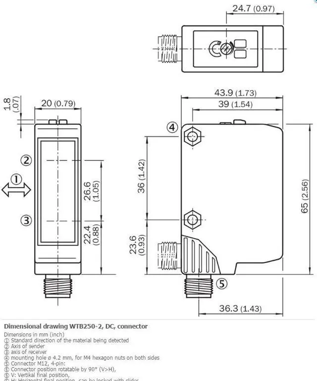 Alt view image 2 of 2 - SICK WTB250-2F2441 Photoelectric Proximity Sensor ,PNP,New