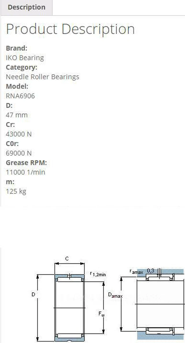 Alt view image 2 of 4 - IKO RNA6906 Needle Roller Bearings 47x35x30mm