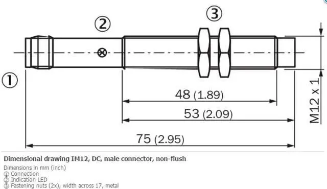 Alt view image 2 of 2 - SICK IM12-04NDO-ZC1 Cylindrical Thread Design New