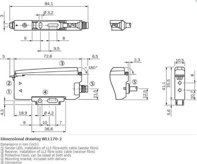 Alt view image 2 of 3 - SICK WLL170-2N430 Fiber-optic Sensors NPN New