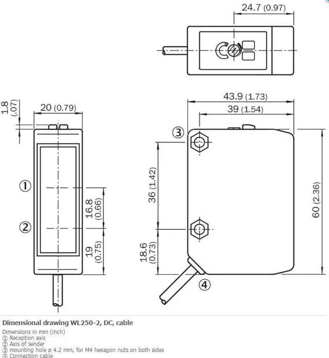 Alt view image 2 of 3 - SICK WL250-2N1131 Photoelectric Retro-reflective Sensor ,NPN New