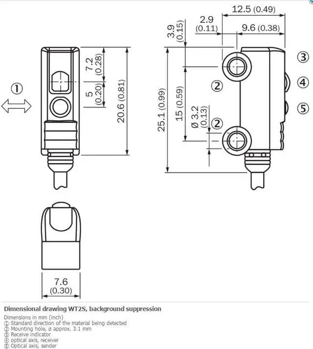 Alt view image 2 of 3 - SICK  WT2S-P231 Photoelectric Proximity Sensor ,PNP,New