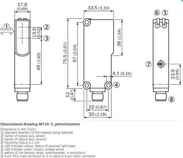 Alt view image 4 of 6 - SICK WT18-3N110 Small Photoelectric Sensors ,NPN New