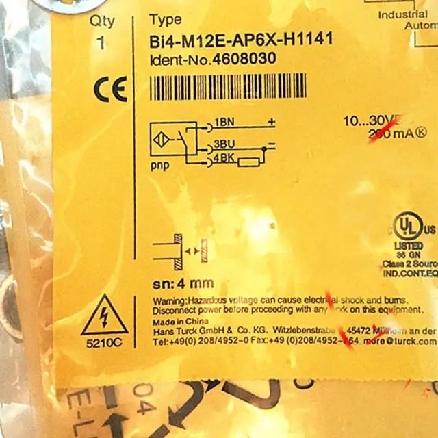 Alt view image 2 of 2 - TURCK Bi4-M12E-AP6X-H1141 4608030 Inductive sensor PNP