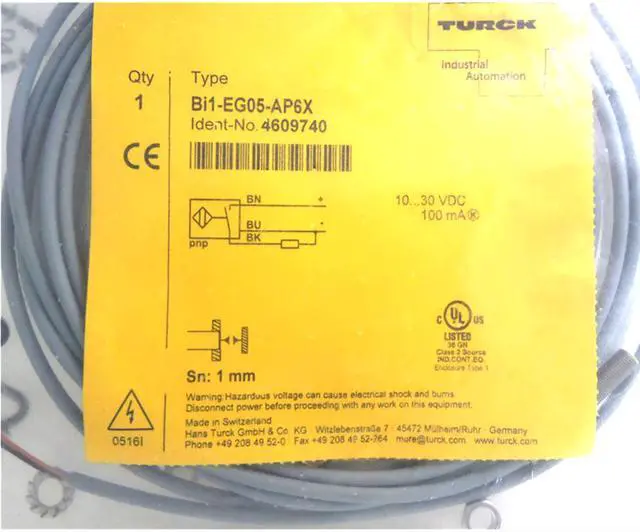 Main image of TURCK BI1-EG05-AP6X 4609740 Inductive sensor PNP