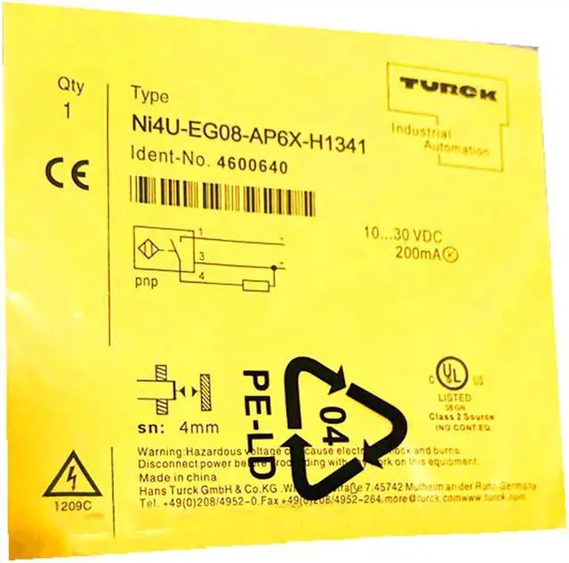 Main image of TURCK Ni4U-EG08-AP6X-V1131 4600620 Inductive sensor PNP
