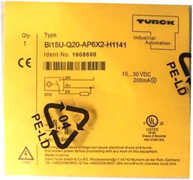 Alt view image 2 of 3 - TURCK BI15U-Q20-AP6X2-H1141 1608600 Inductive sensor PNP