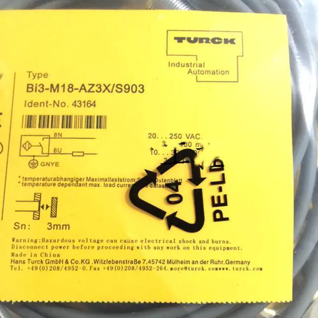 Main image of TURCK BI3-M18-AZ3X/S903 1302100 Inductive sensor