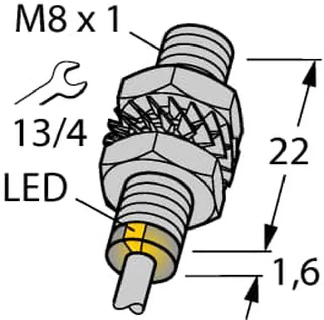 Alt view image 2 of 2 - TURCK  BI1.5-EG08K-AP6X 4669040 Inductive sensor PNP