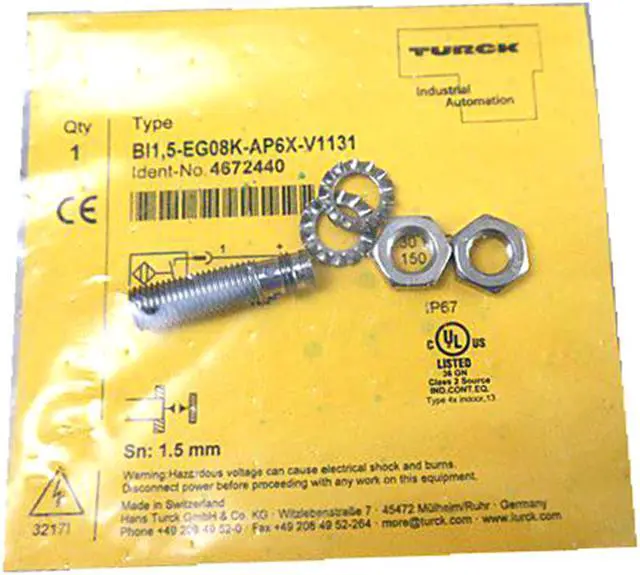 Main image of TURCK BI1.5-EG08K-AP6X-V1131 4672440 Inductive sensor PNP