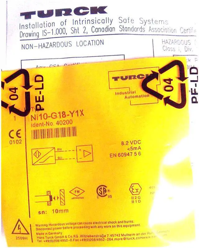 Main image of TURCK NI10-G18-Y1X 40151 Inductive sensor