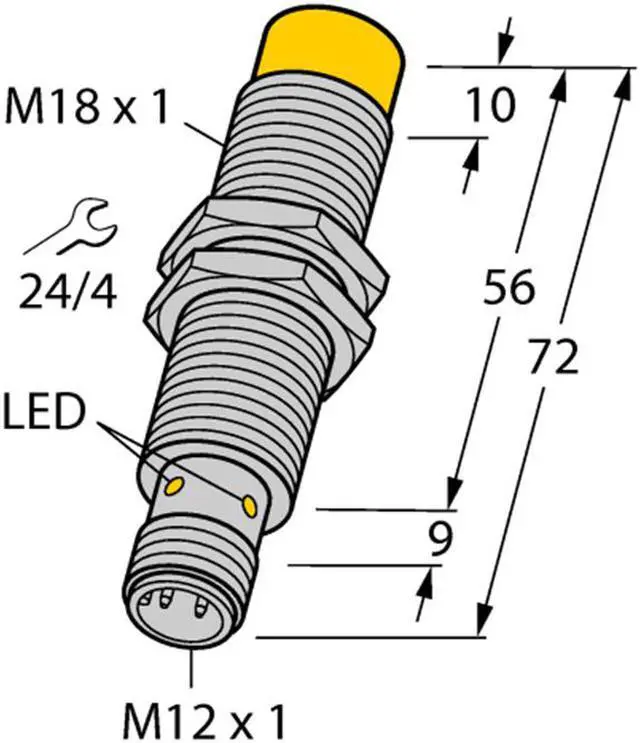 Main image of TURCK  NI8-M18-VN4X-H1141 1561910 Inductive sensor NPN