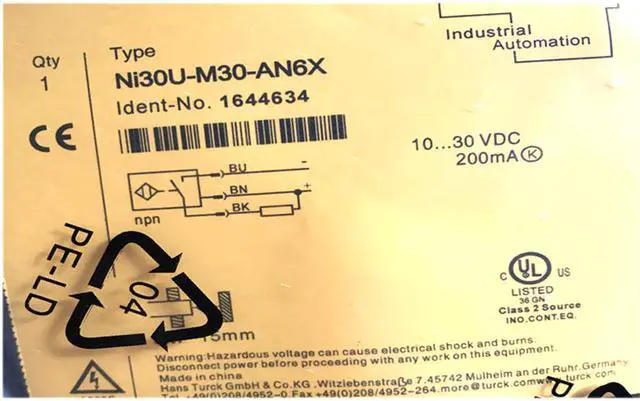 Main image of TURCK NI30U-M30-AN6X 1644634 Inductive sensor NPN