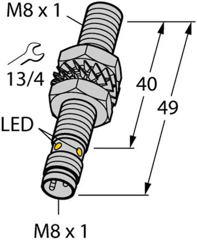 Main image of TURCK BI2U-EG08-RP6X-V1131 4602091 Inductive sensor PNP