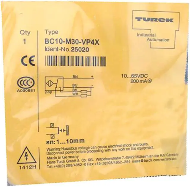 Main image of TURCK BC10-M30-VP4X 25020 Inductive sensor PNP