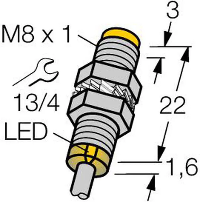 Alt view image 2 of 2 - TURCK Ni3-EG08K-AN6X 4669700 Inductive sensor NPN
