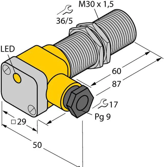 Main image of TURCK BI10U-EG30SK-AP6X 1636400 Inductive sensor PNP