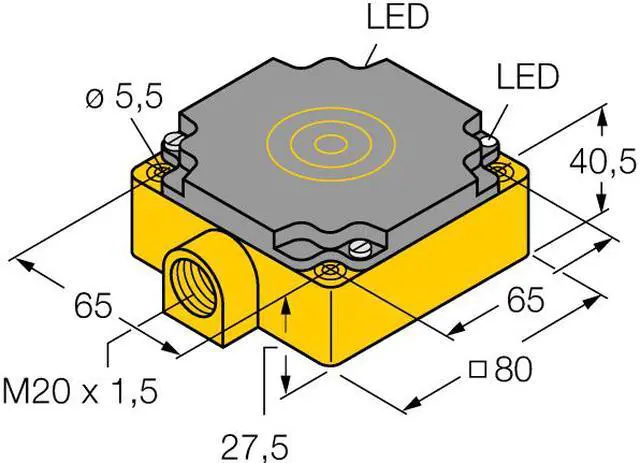 Alt view image 2 of 2 - TURCK NI75U-CP80-VP4X2 1540800  Inductive sensor PNP
