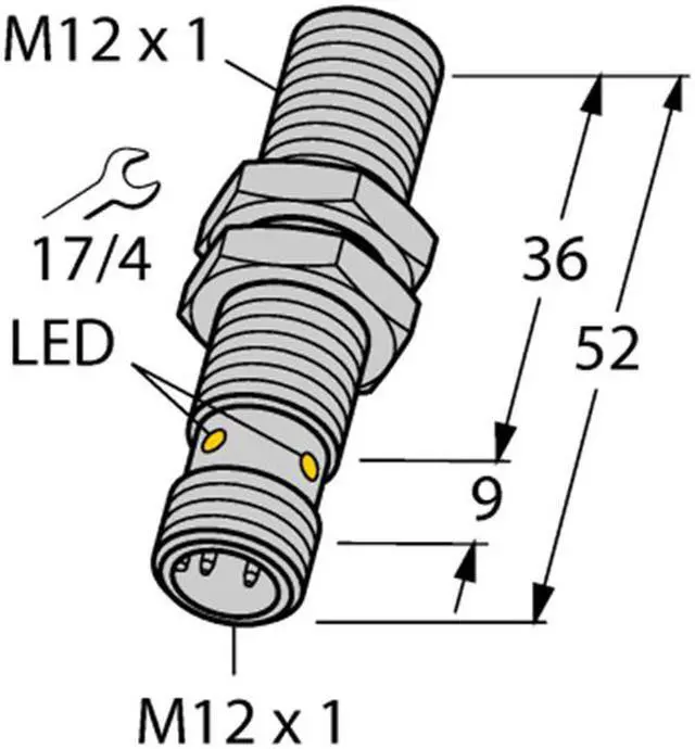 Main image of TURCK BI4-M12-RN6X-H1141 1635200 Inductive sensor NPN